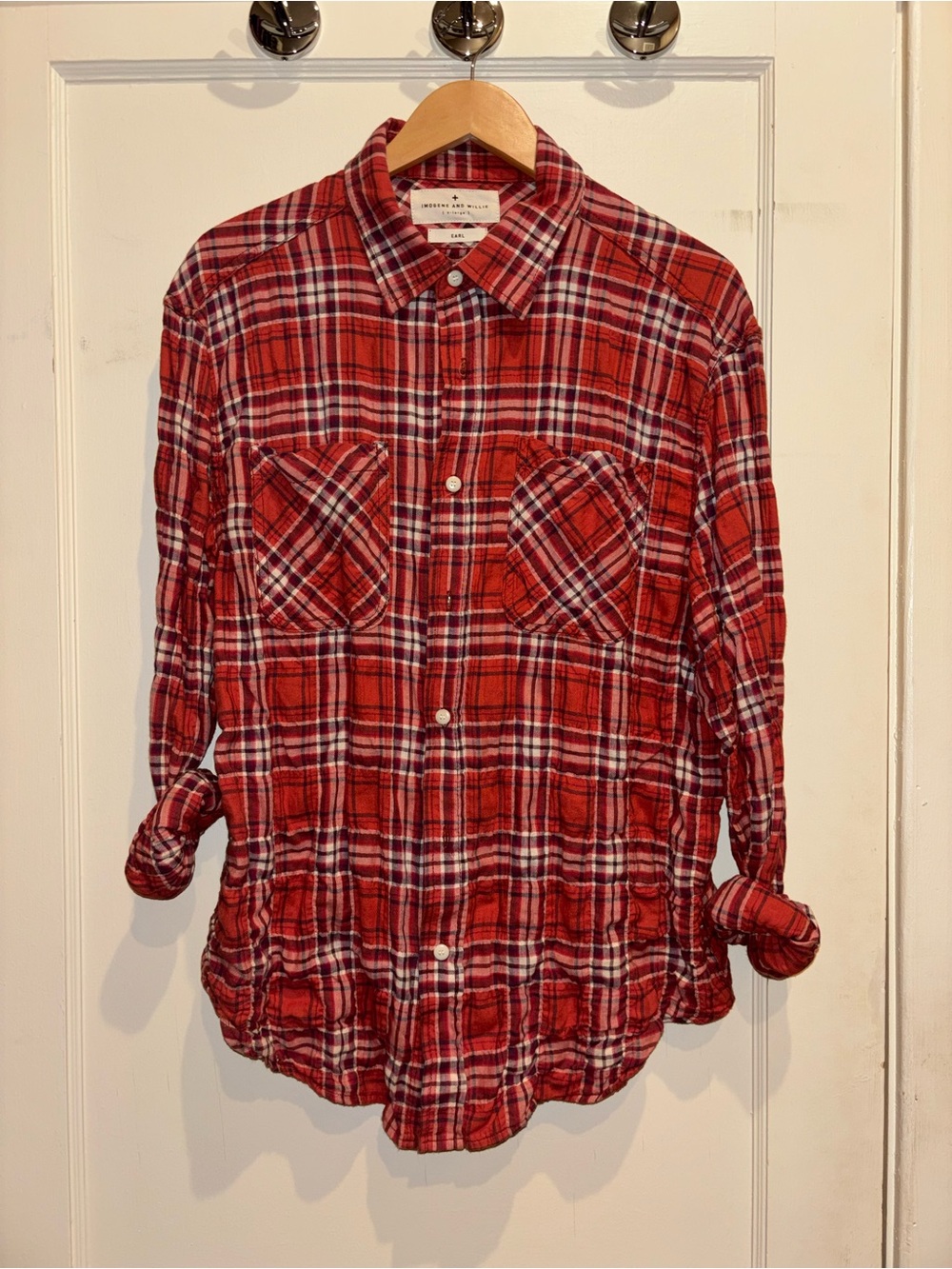 imogene + willie Earl Red Plaid Button-Down Shirt